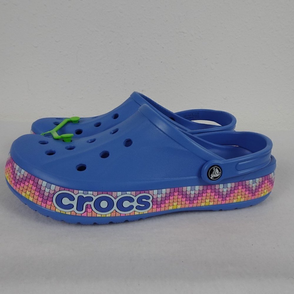 Crocs Bayaband Chevron Clog Men Size 13 US 208100-4SO Blue